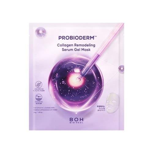 BioHeal BOH, Probioderm Collagen Remodeling Serum Gel Mask, Гідрогелева Маска з 4 Типами Колагену та Пробіодермом для Пружності та Сяяння