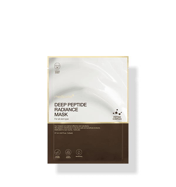 Medicube, Deep Peptide Radiance Mask, Антивікова Зволожуюча Пептидна Маска для Пружності та Сяяння Шкіри