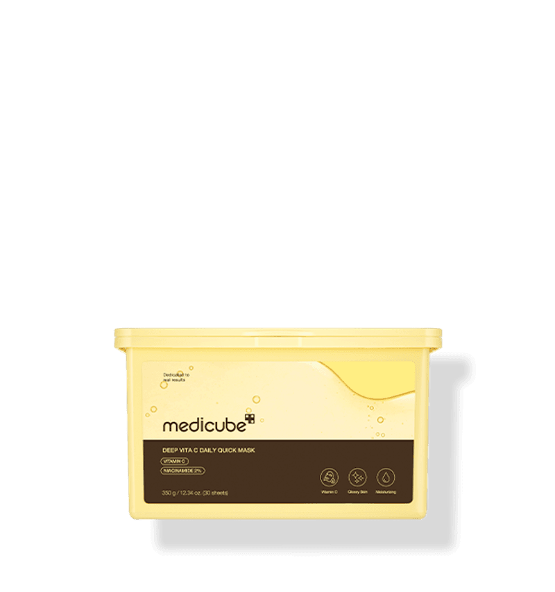 Medicube, Deep Vita C Daily Quick Mask, Зволожуюча Експрес-Маска з Вітаміном С для Сяяння та Проти Пігментації