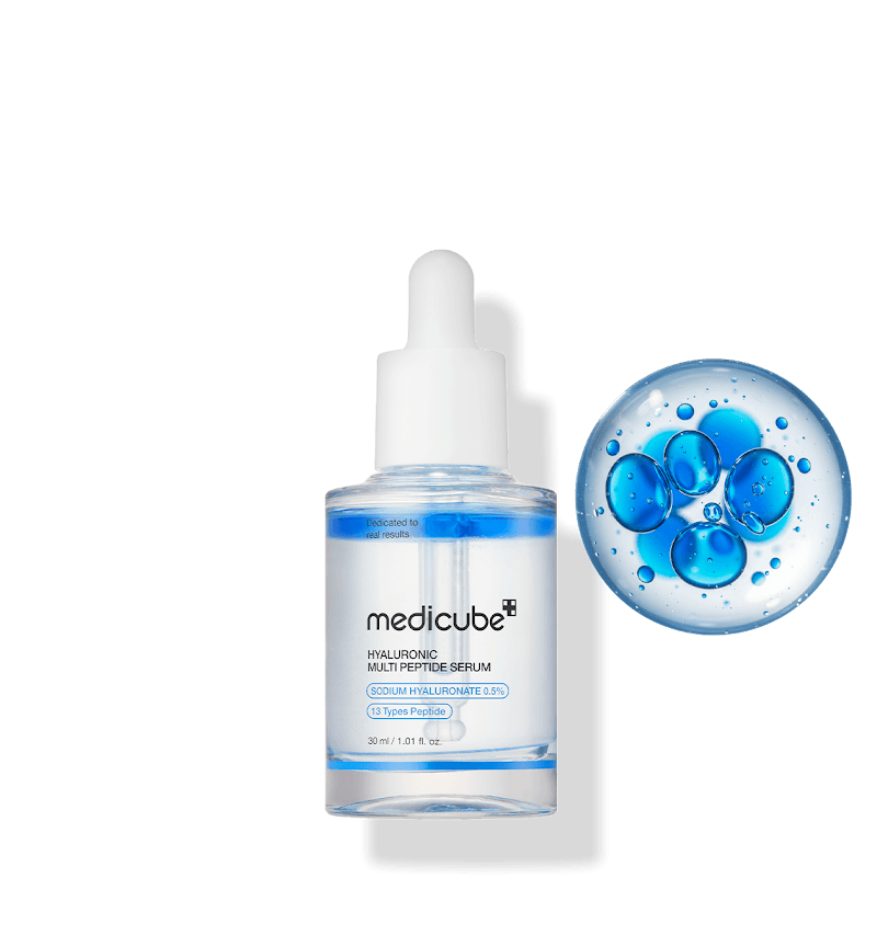 Medicube, Hyaluronic Multi Peptide Serum, Двошарова Сироватка з Гіалуроновою Кислотою та Пептидами для Зволоження та Пружності, 30 мл