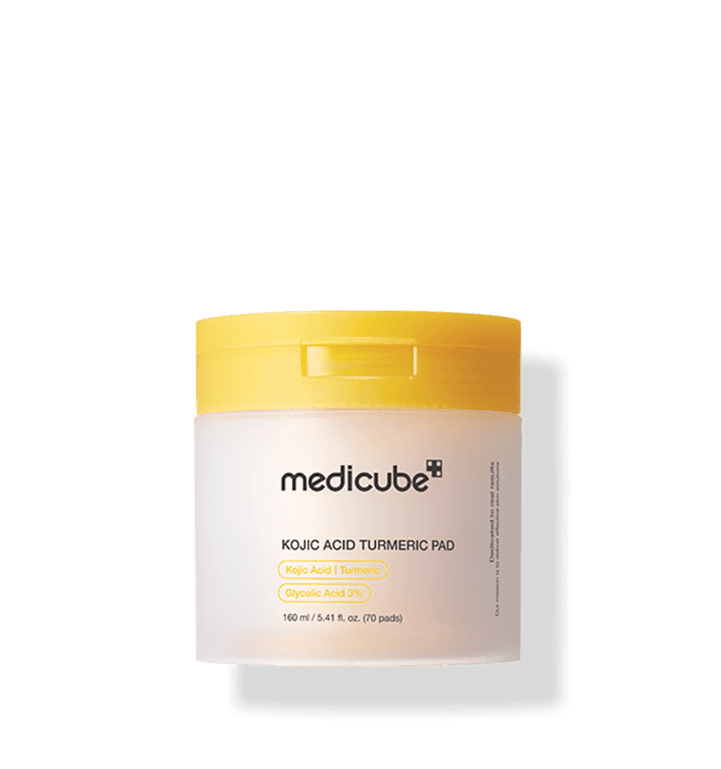 Medicube, Kojic Acid Turmeric Pad, Пади з Коєвою Кислотою та Куркумою Проти Темних Плям та Пігментації та Постакне, 70 падів
