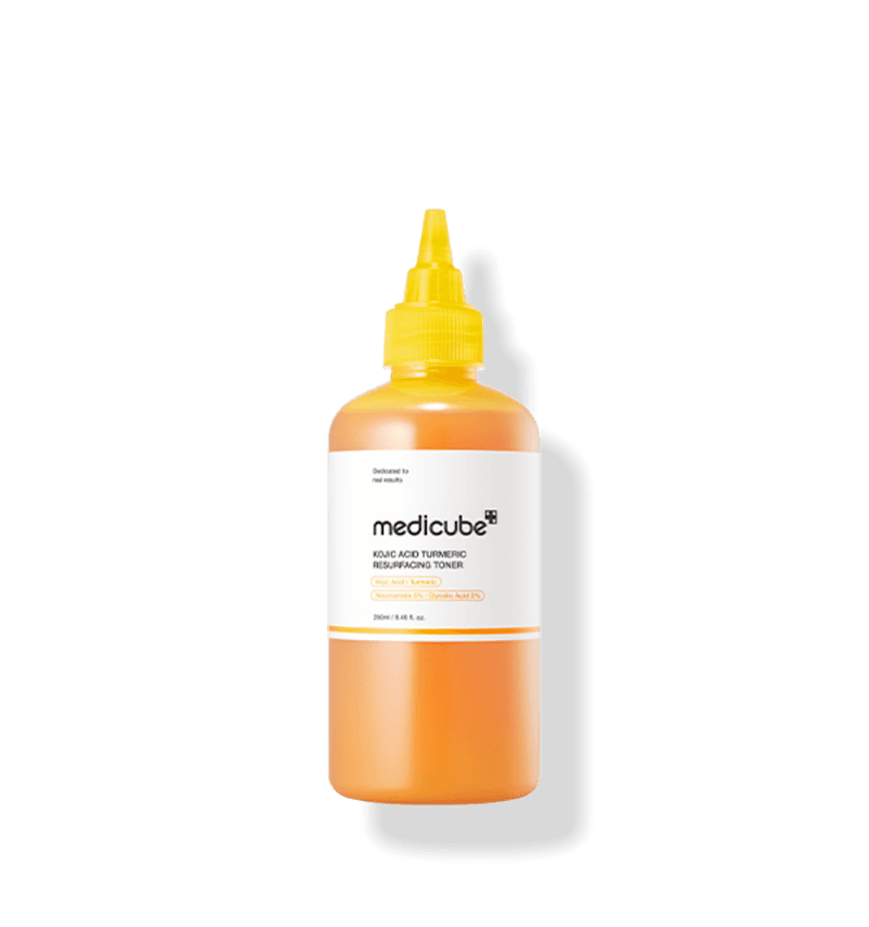 Medicube, Kojic Acid Turmeric Resurfacing Toner, Тонер з Коєвою Кислотою та Куркумою Проти Темних Плям на Обличчі та Тілі, 250 мл