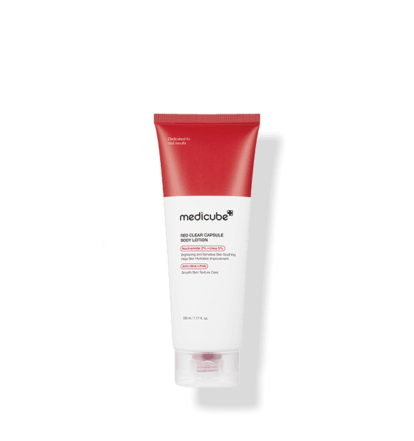 Medicube, Red Clear Capsule Body Lotion, Заспокійливий Капсульний Лосьйон Проти Акне та Надлишку Себуму на Тілі, 230 мл