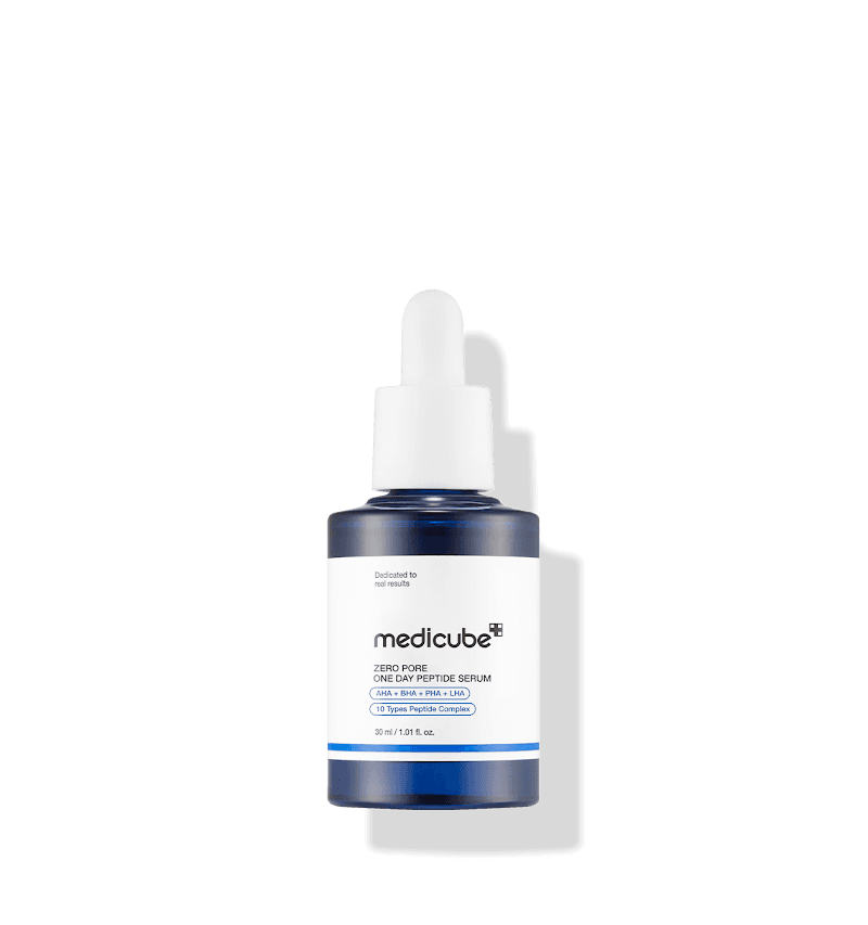 Medicube Zero Pore One-Day Peptide Serum, Нічна Зволожуюча Пептидна Сироватка Для Зменшення Пор та Проти чорних цяток, 30мл.