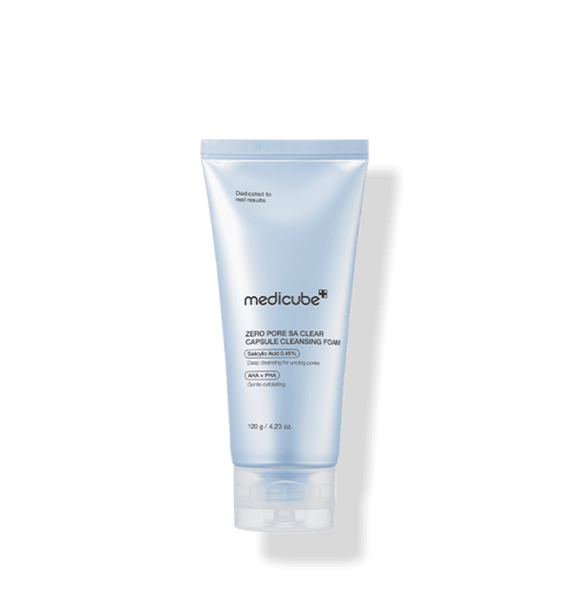 Medicube, Zero Pore SA Clear Capsule Cleansing Foam, Капсульна Пінка для Глибокого Очищення Пор та Контролю Себуму