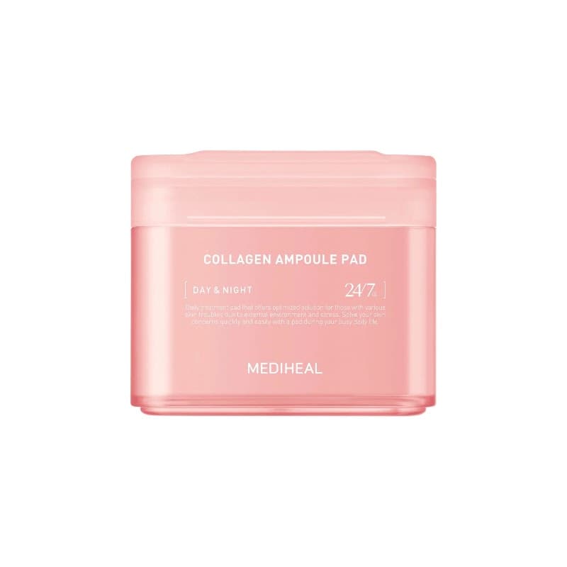 Mediheal, Collagen Ampoule Pad, Антивікові Тонер-Пади з Колагеном для Пружності та Зволоження Шкіри, 100+100 Падів