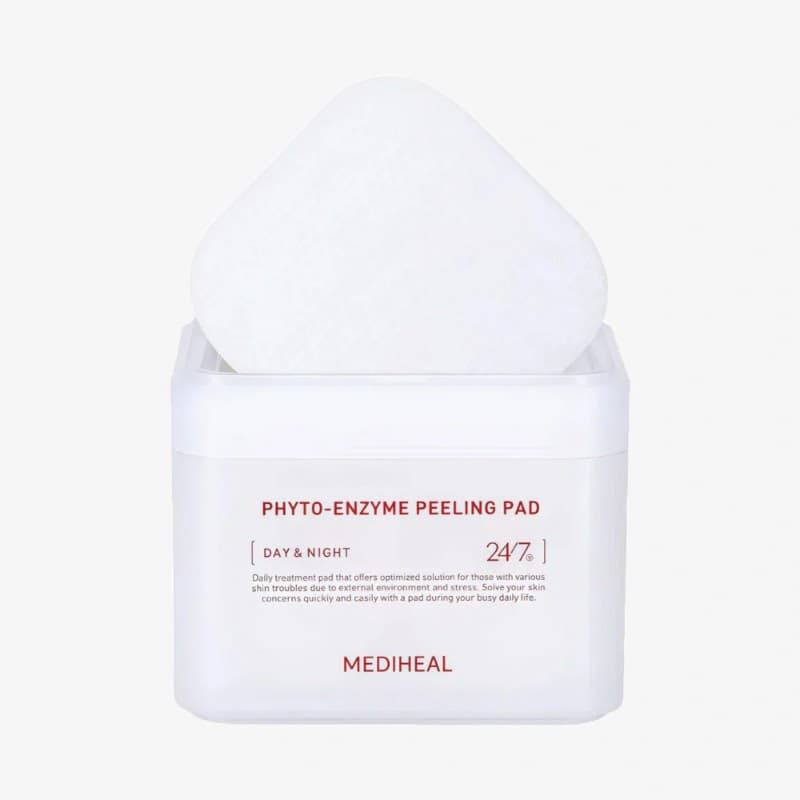Mediheal, Phyto-Enzyme Peeling Pad, Ферментні Пілінг-Пади з Папаїном Проти Чорних Цяток та для Гладкої Текстури 100+100 Падів
