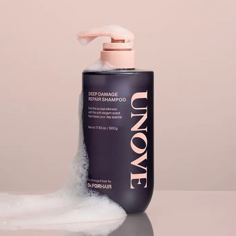 UNOVE, Deep Damage Repair Shampoo, Шампунь з Протеїнами для Відновлення Пошкодженого Волосся