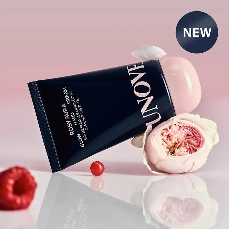 UNOVE, Glow Hand Cream Rosy Aura, Парфумований Крем для Рук з Пептидами для Зволоження та Сяяння